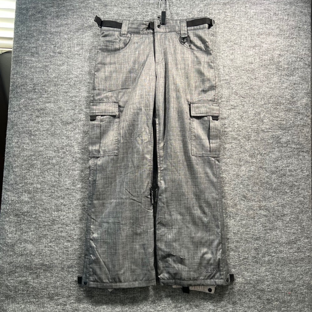Helix Snowboardwear Women Medium Gray Cargo Ski Snowboard Pants Textured 6158